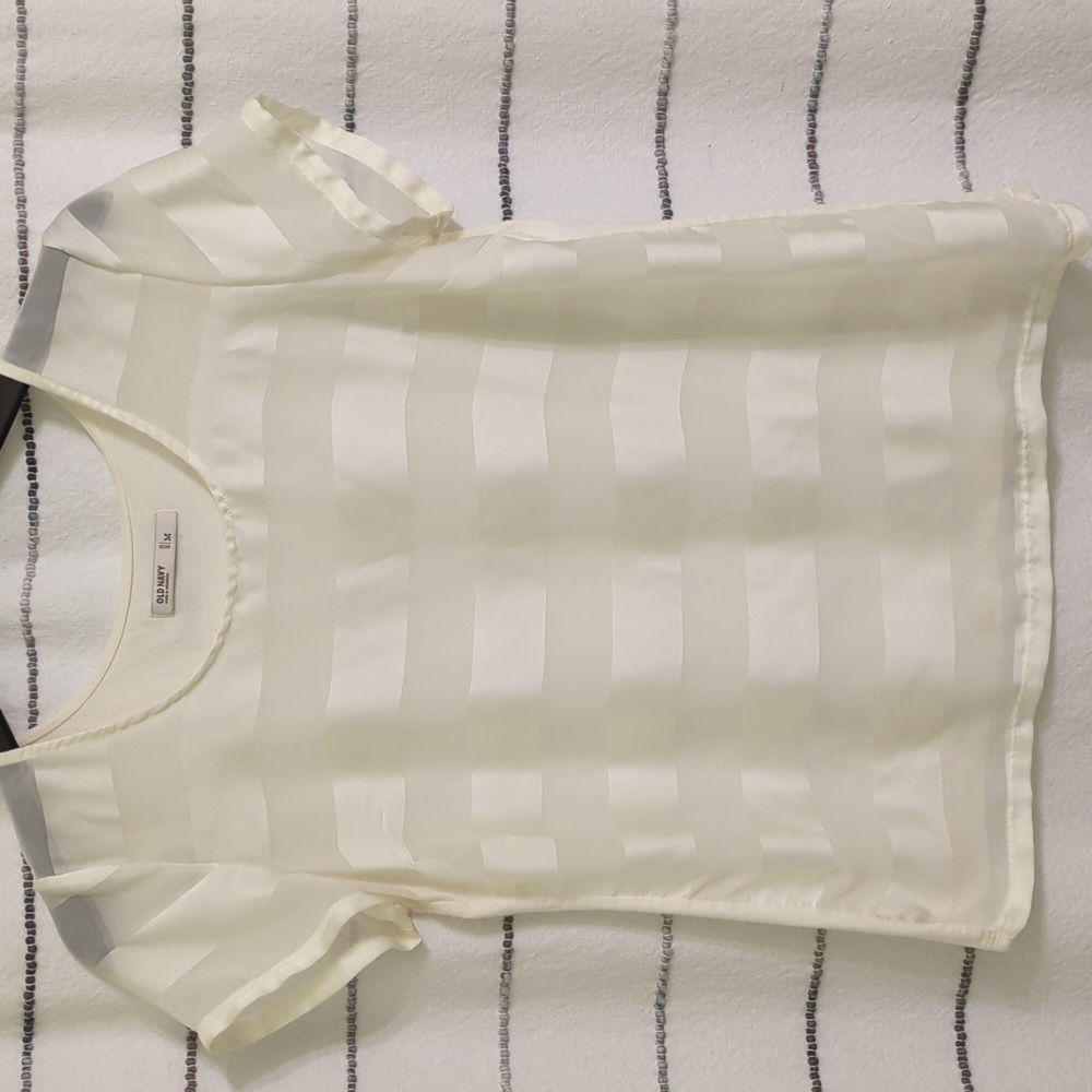 Off white striped top